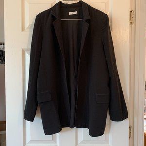 Equipment Femme black silk relaxed blazer XS